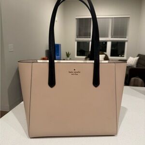 Kate Spade Tan and Black Tote Bag